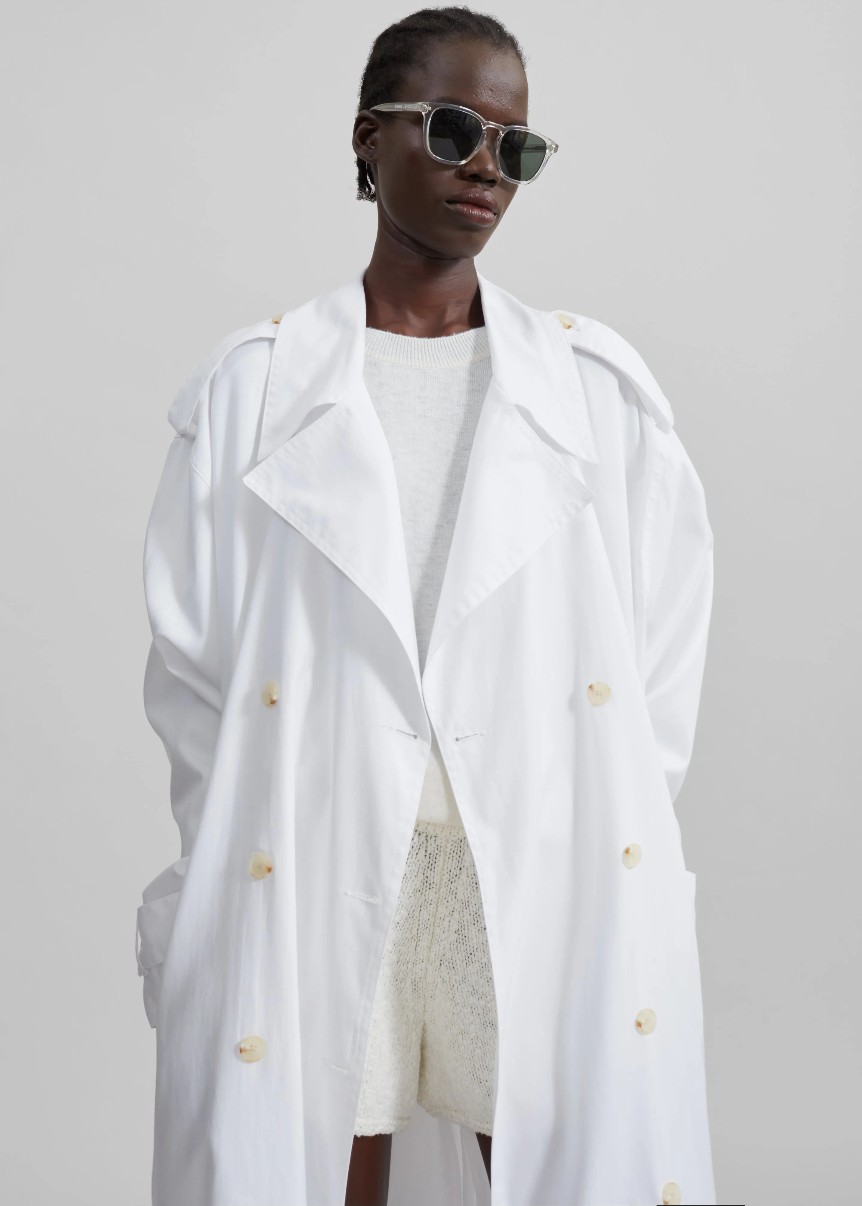 Nara Trench Coat - White