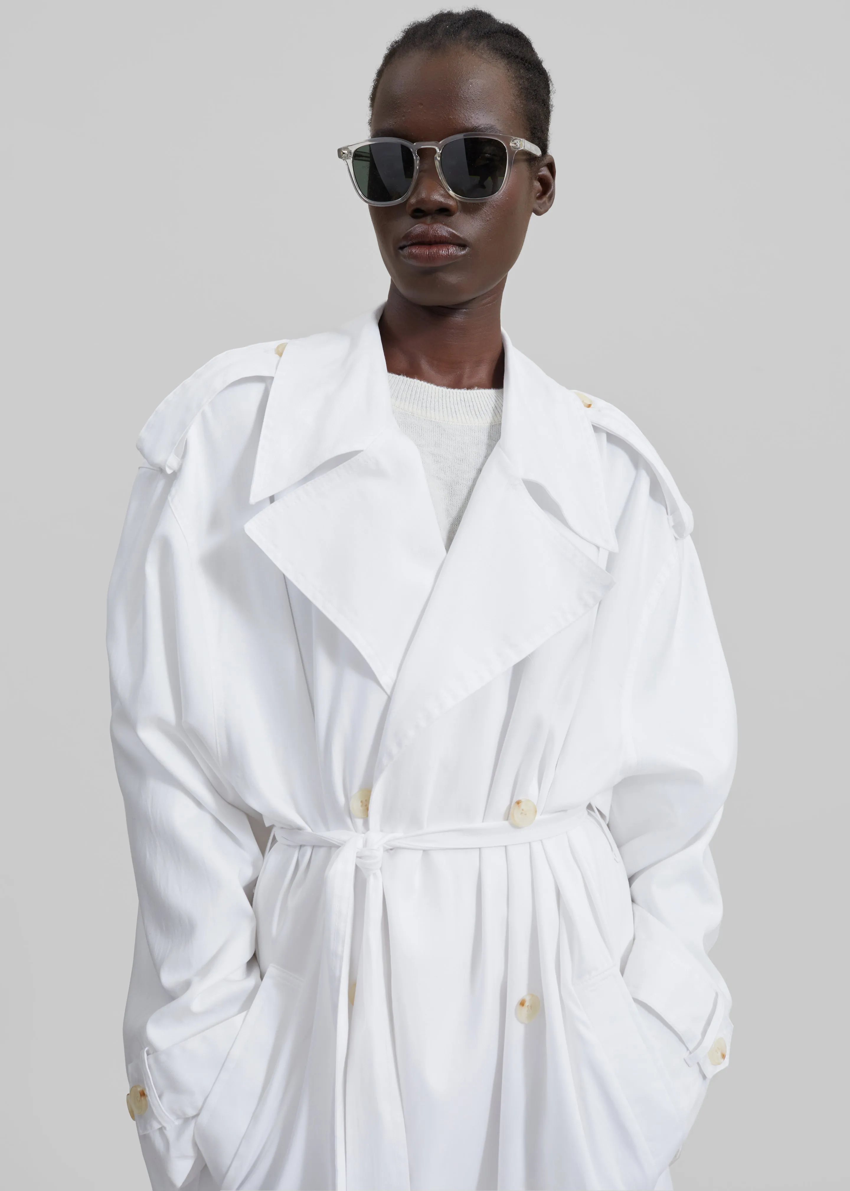 Nara Trench Coat - White