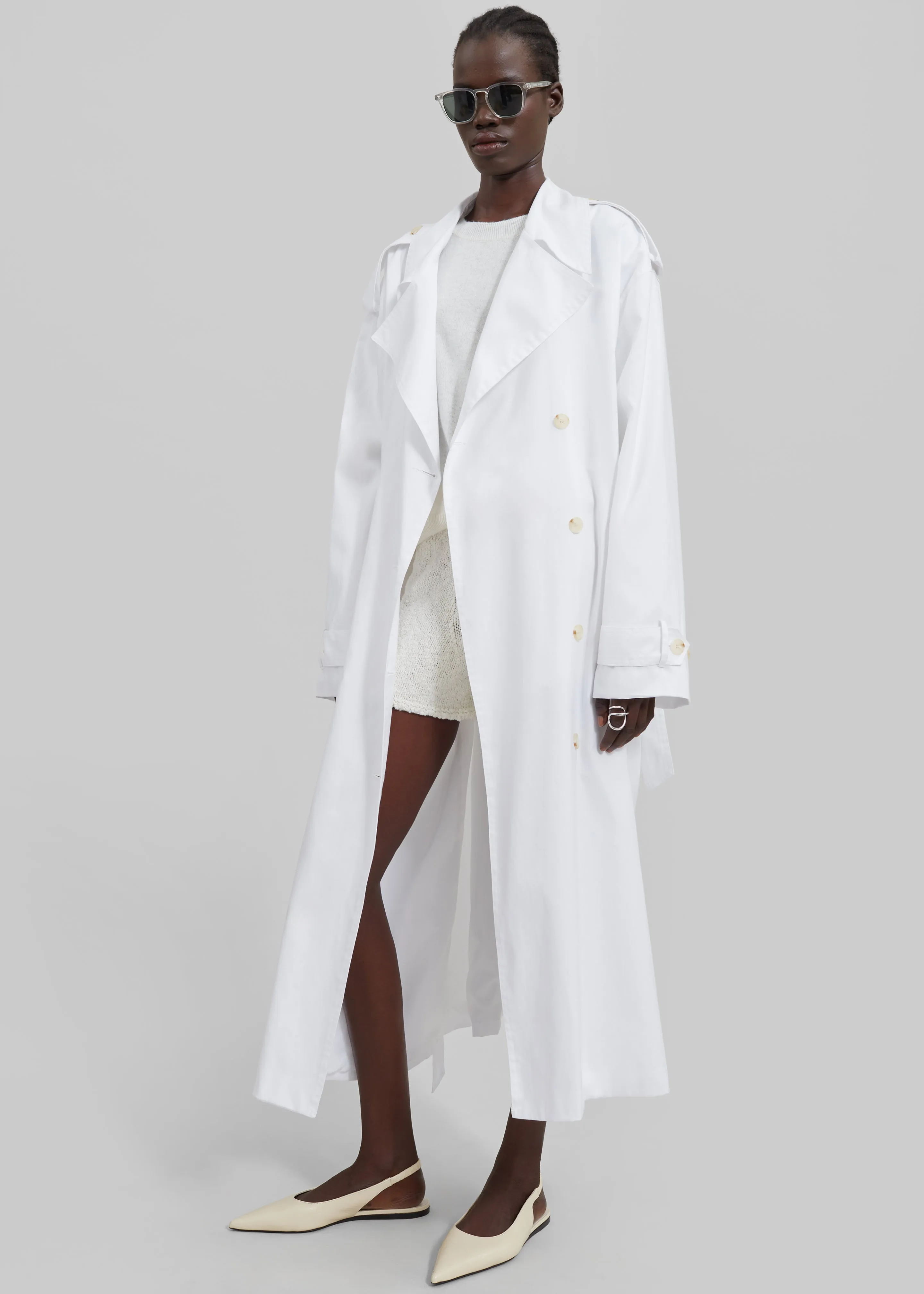 Nara Trench Coat - White