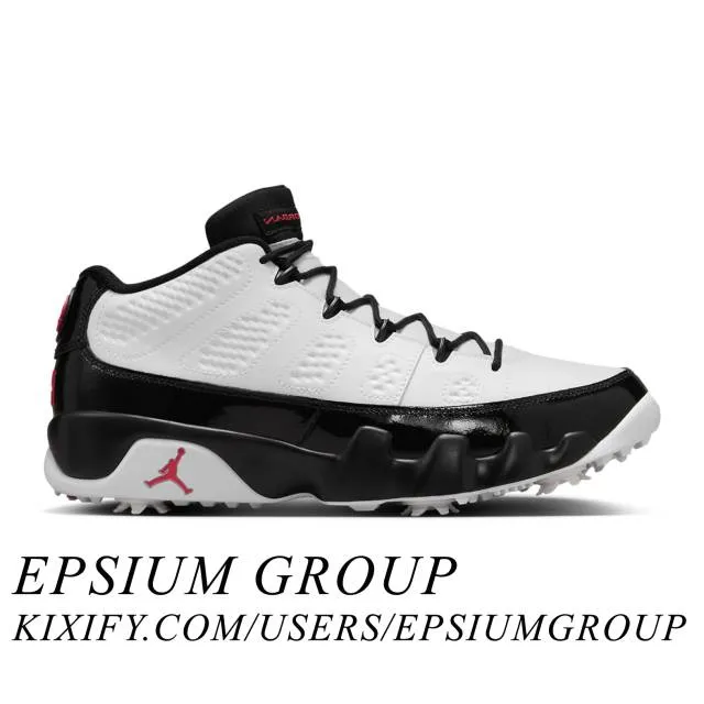 Nike air jordan 9 low golf (white black true red/ white/ true red/ black) men us 8-13 fj5934-100