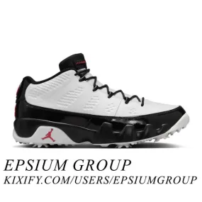 Nike air jordan 9 low golf (white black true red/ white/ true red/ black) men us 8-13 fj5934-100