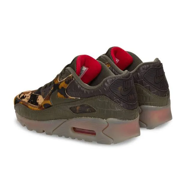 Nike air max 90 (croc camo green/ khaki/ red) men 5-13 cu0675-300