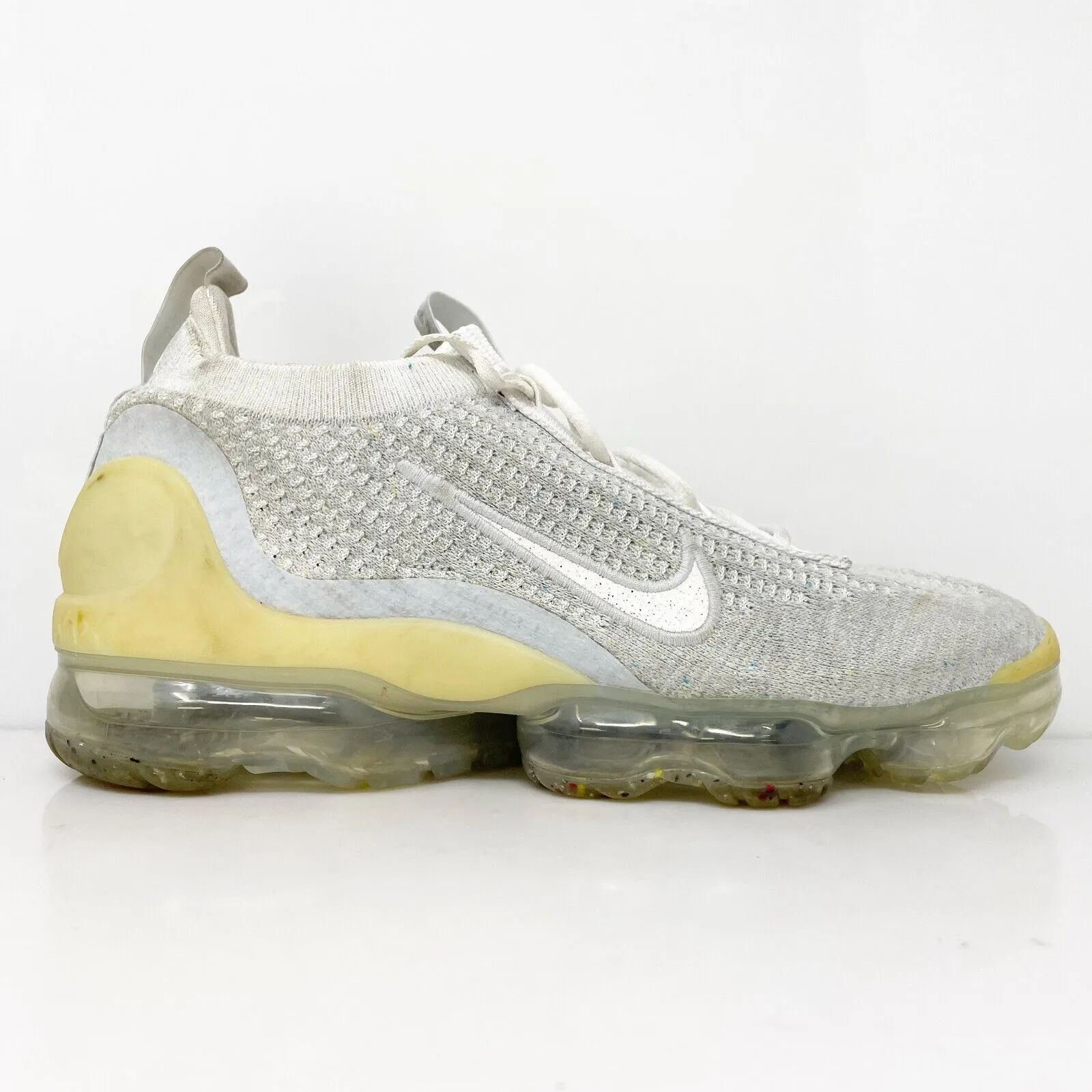 Nike Womens Air Vapormax 2021 Fk DC4112-100 White Running Shoes Sneakers Sz 8.5