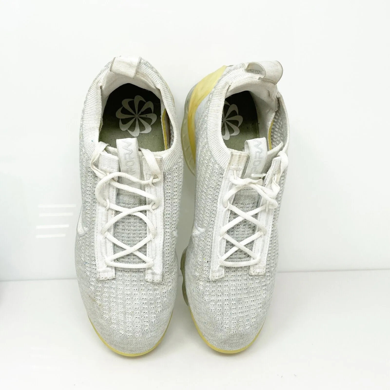 Nike Womens Air Vapormax 2021 Fk DC4112-100 White Running Shoes Sneakers Sz 8.5