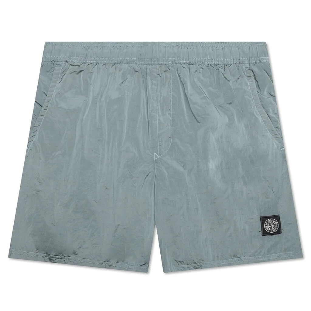 Nylon Metal Shorts - Sky Blue