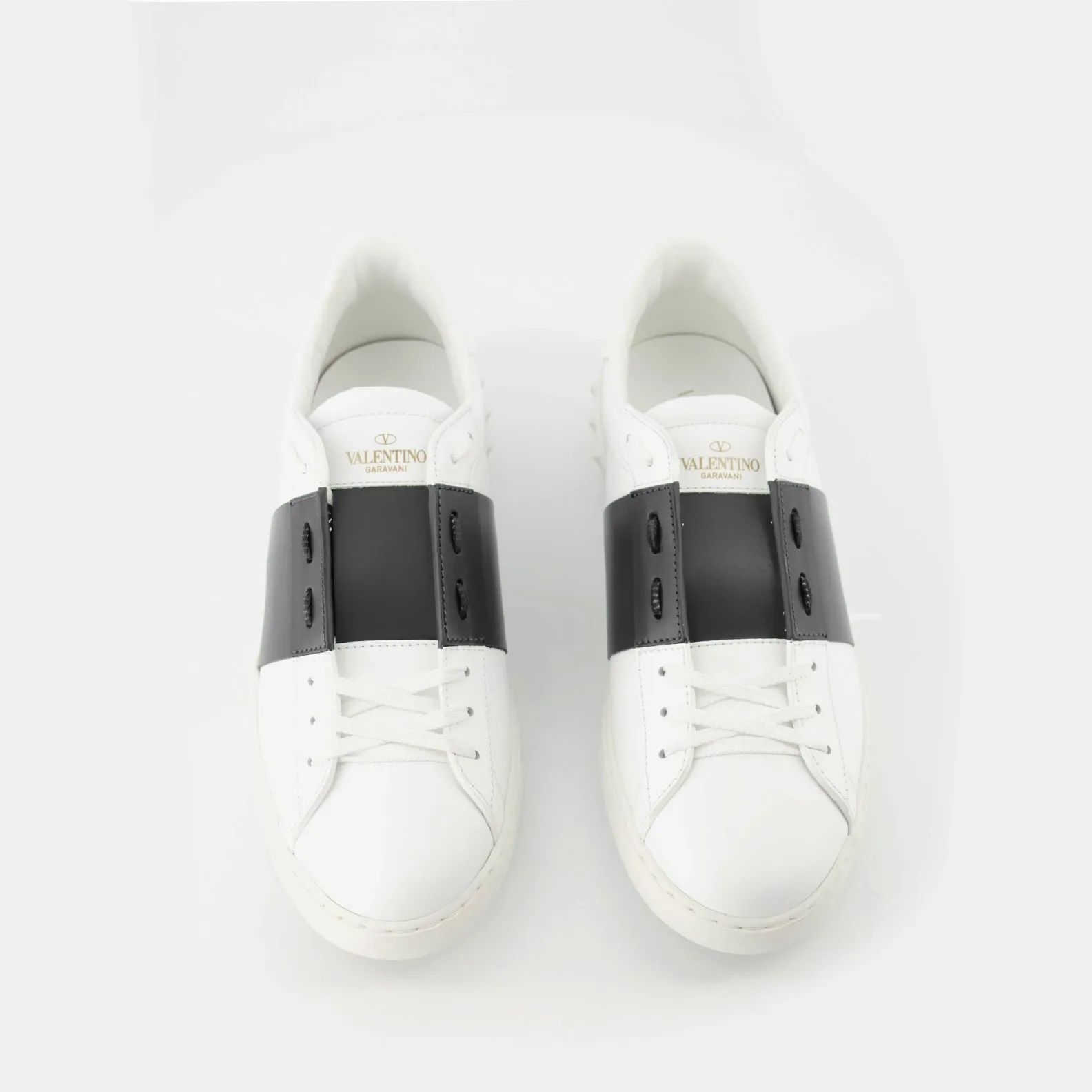 Open Leather Sneakers