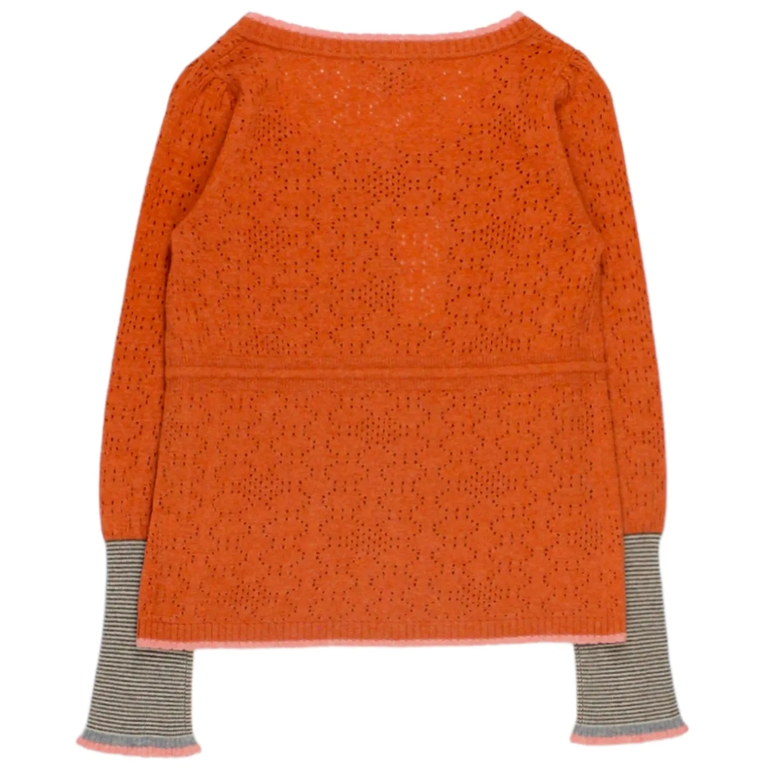 Orla Kiely Orange Geelong Pointelle Cardigan