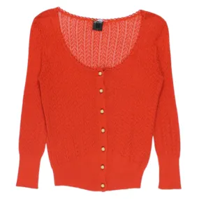 Orla Kiely Orange Lace Cardigan