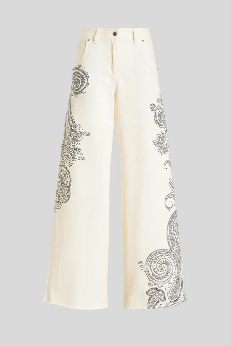 Paisley Pattern Palazzo Jeans