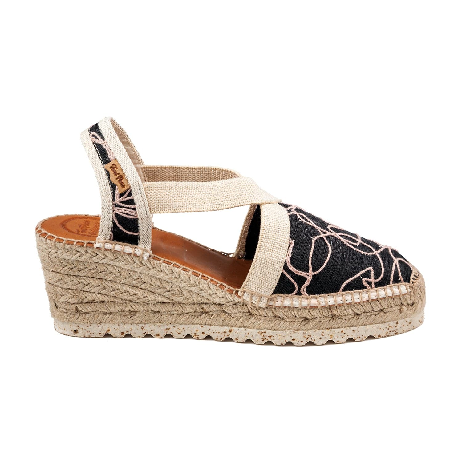 plain Cotton Blend Wedge Espadrille for Women - Terra-TA