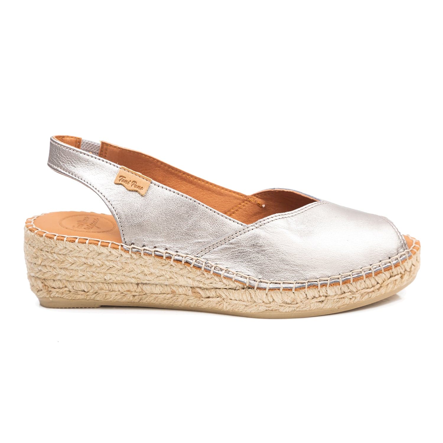 Plain Leather Wedge Espadrille for Women - Bernia-P