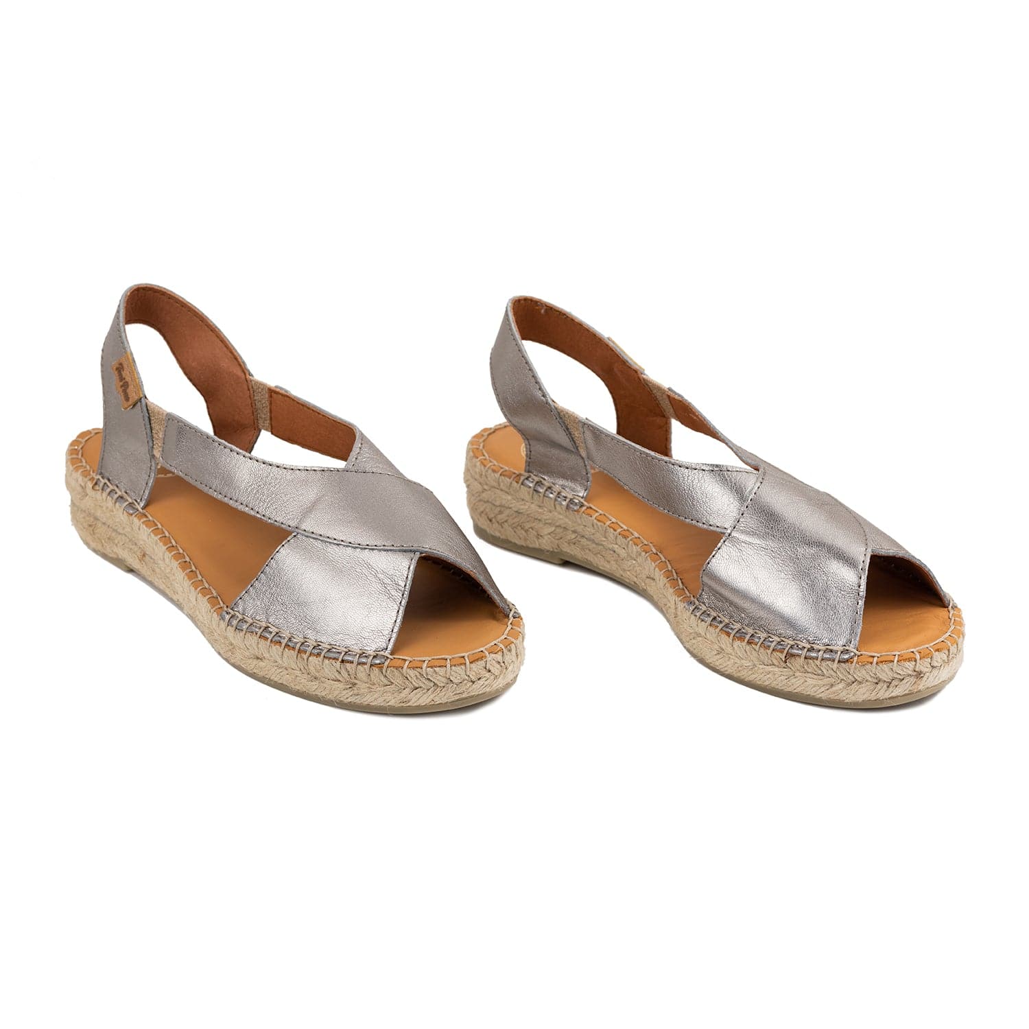 Plain Leather Wedge Espadrille for Women - Elda-P