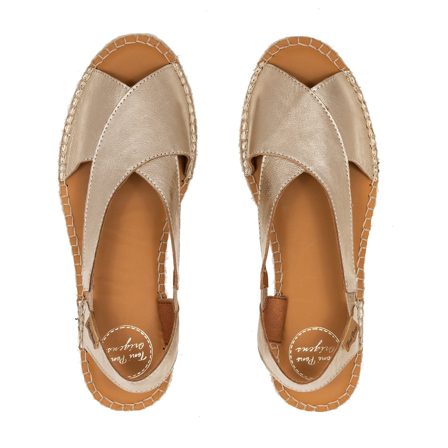 Plain Leather Wedge Espadrille for Women - Elda-P