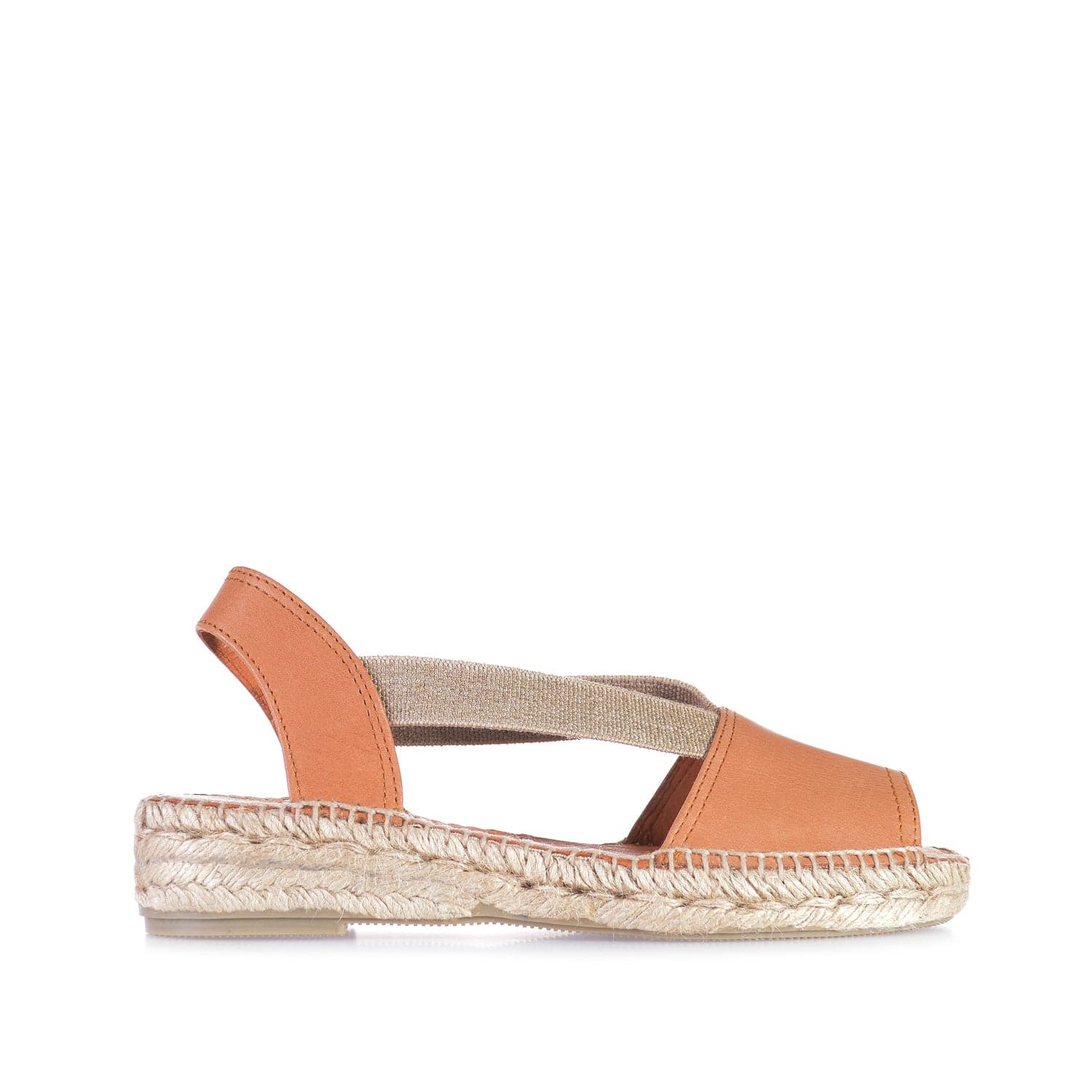 Plain Leather Wedge Espadrille for Women - Etna