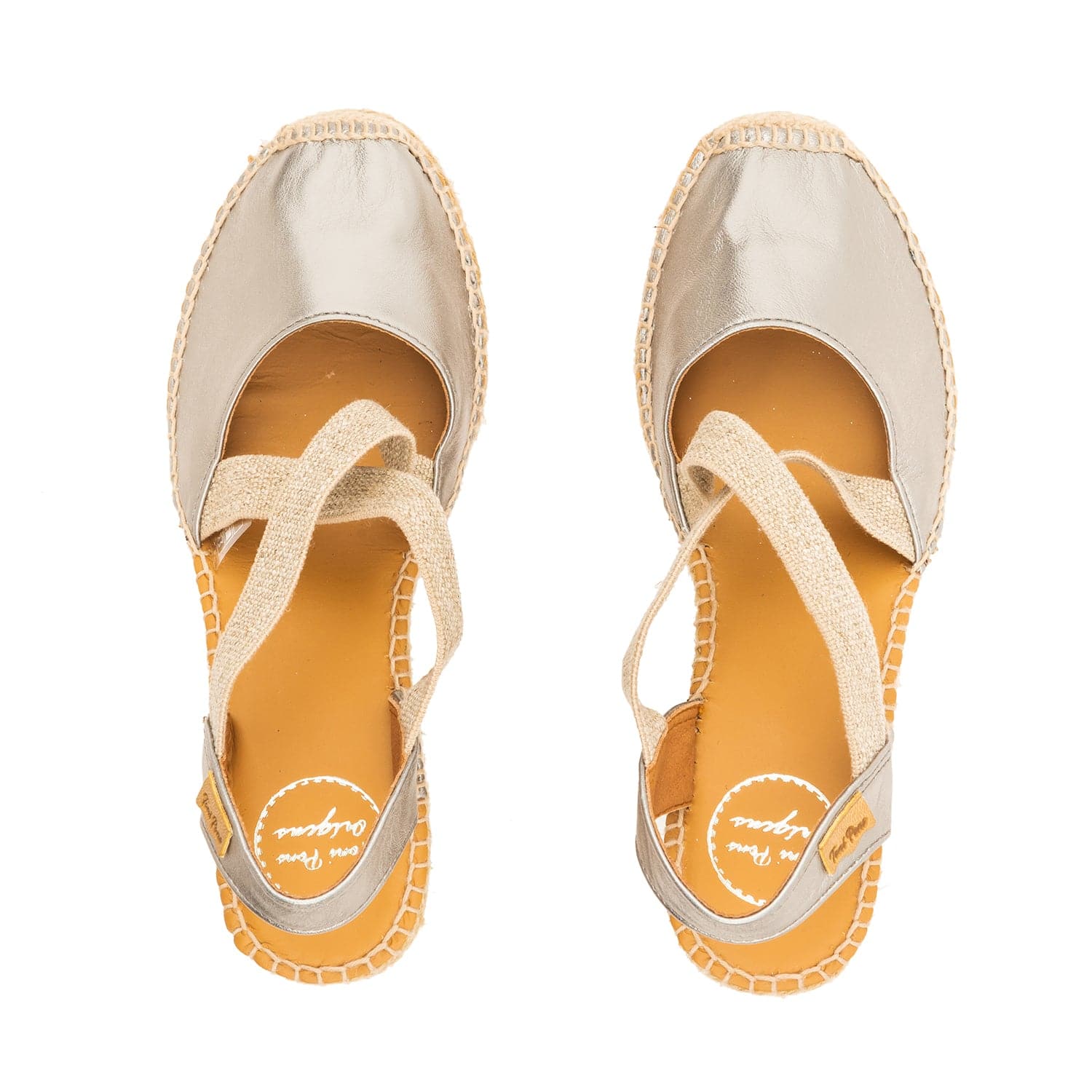 Plain Leather Wedge Espadrille for Women - Saba-P