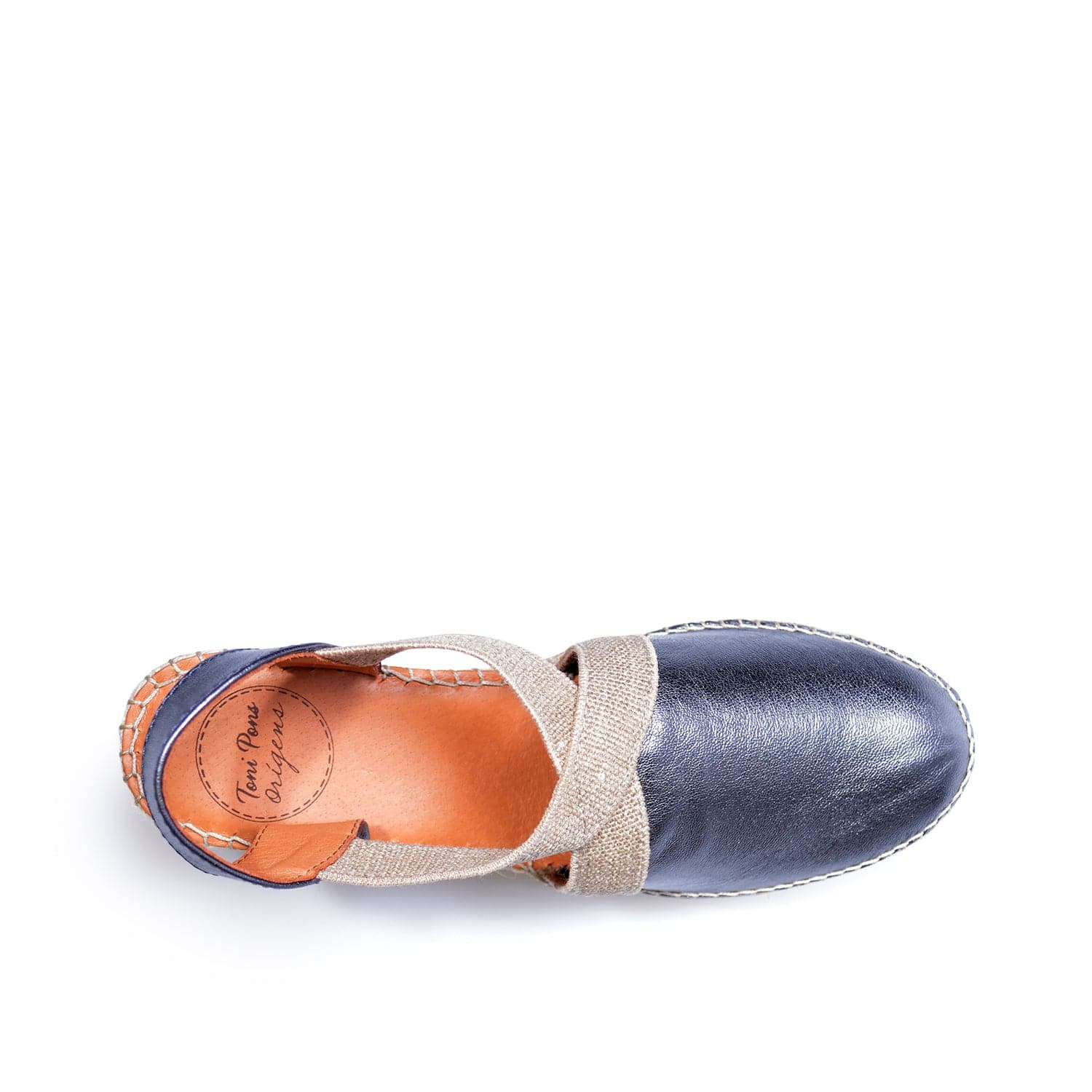 Plain Leather Wedge Espadrille for Women - Tossa