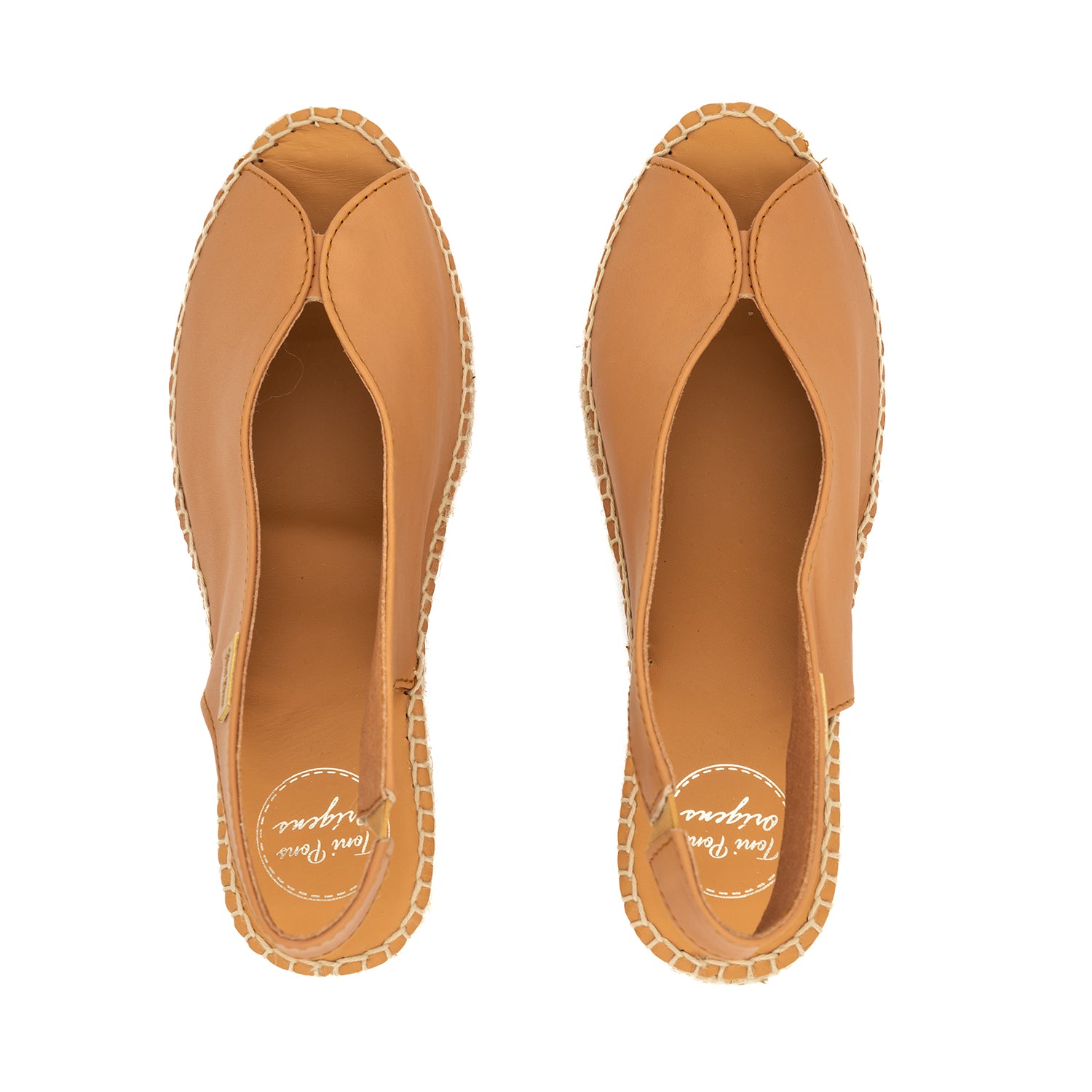 Plain Leather Wedges For Women - Laila-P