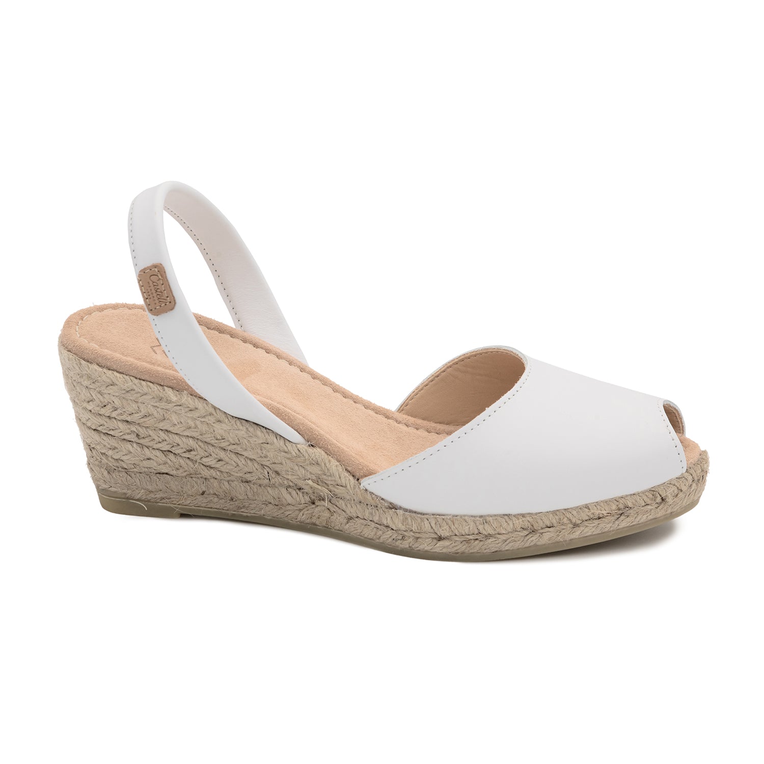 Plain Open Toe Leather Menorcan Espadrille for women - 2006 Frida Montada Ciervo 5C