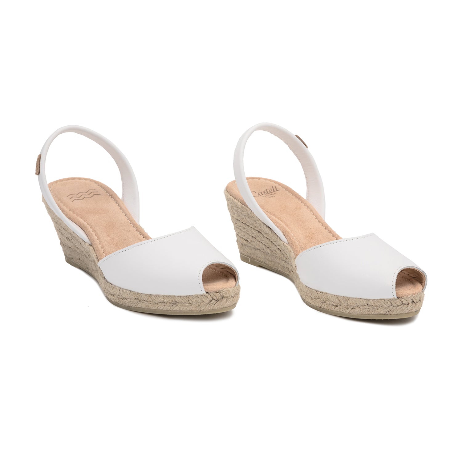 Plain Open Toe Leather Menorcan Espadrille for women - 2006 Frida Montada Ciervo 5C