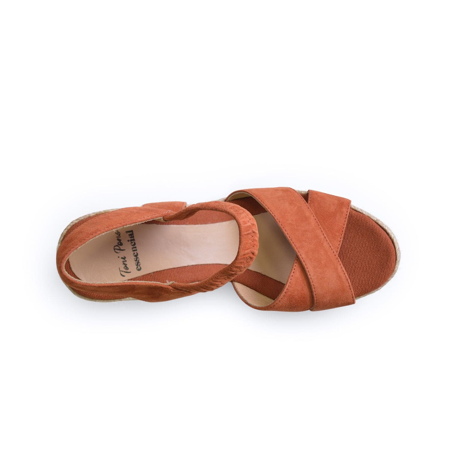 Plain Suede Leather Wedge Espadrille for Women - Nadia-A