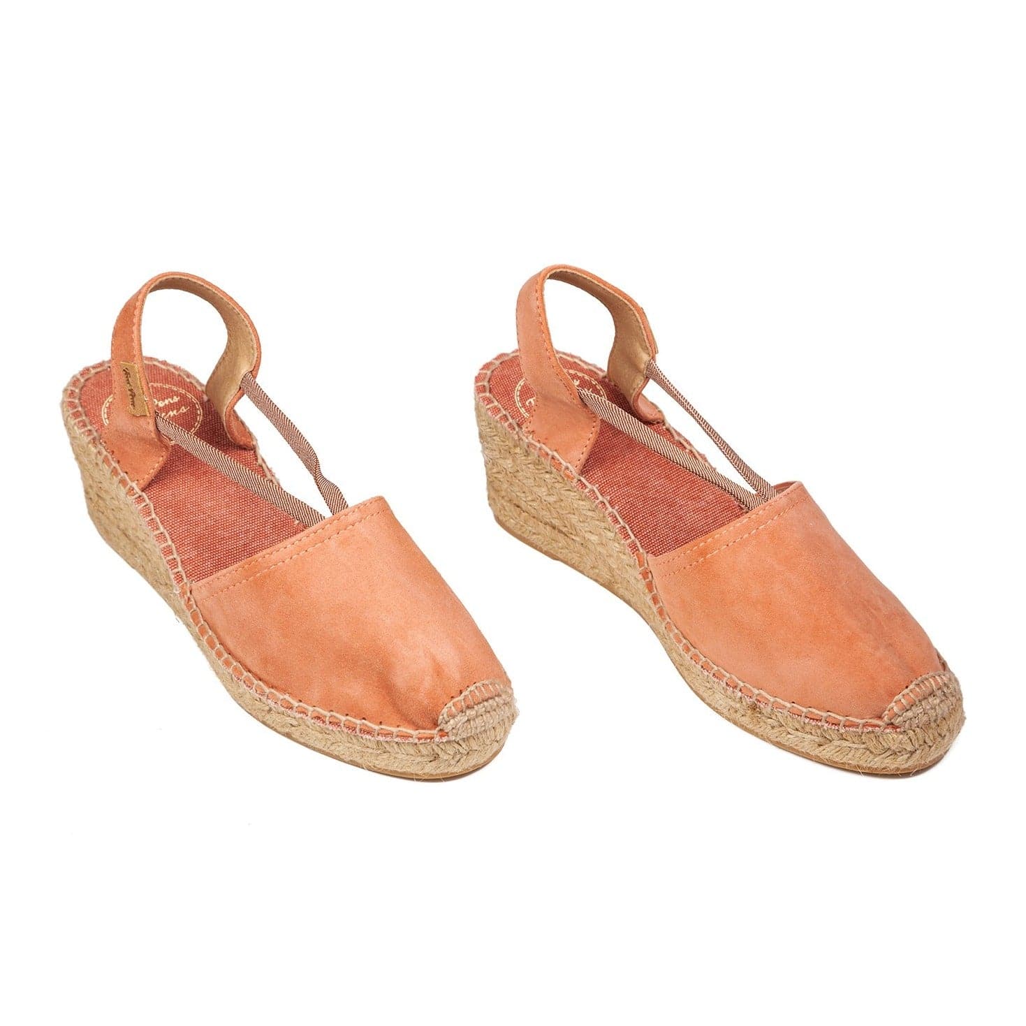 Plain Suede Leather Wedge Espadrille for Women - Tana-A