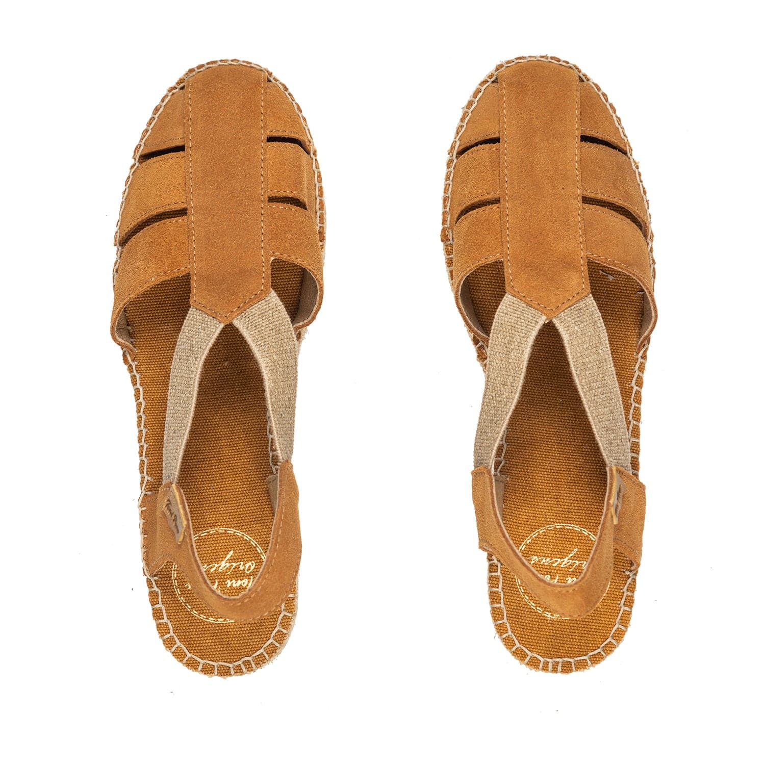 Plain Suede Leather Wedge Espadrille for Women - Trapa