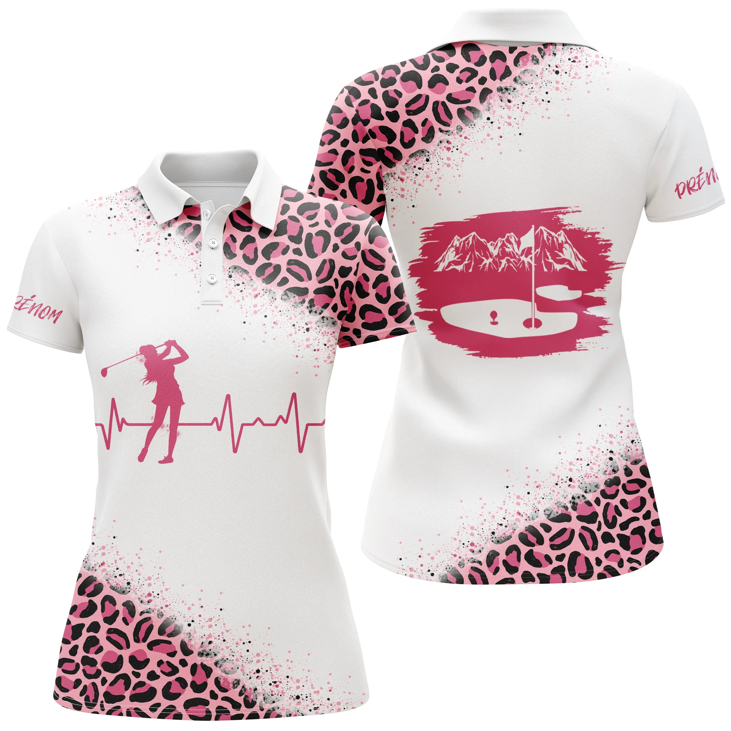 Polo Golf Femme, Motif Golfeuse Et Terrain De Golf - Cadeau Idéal Pour Fan De Golf - CT12072317