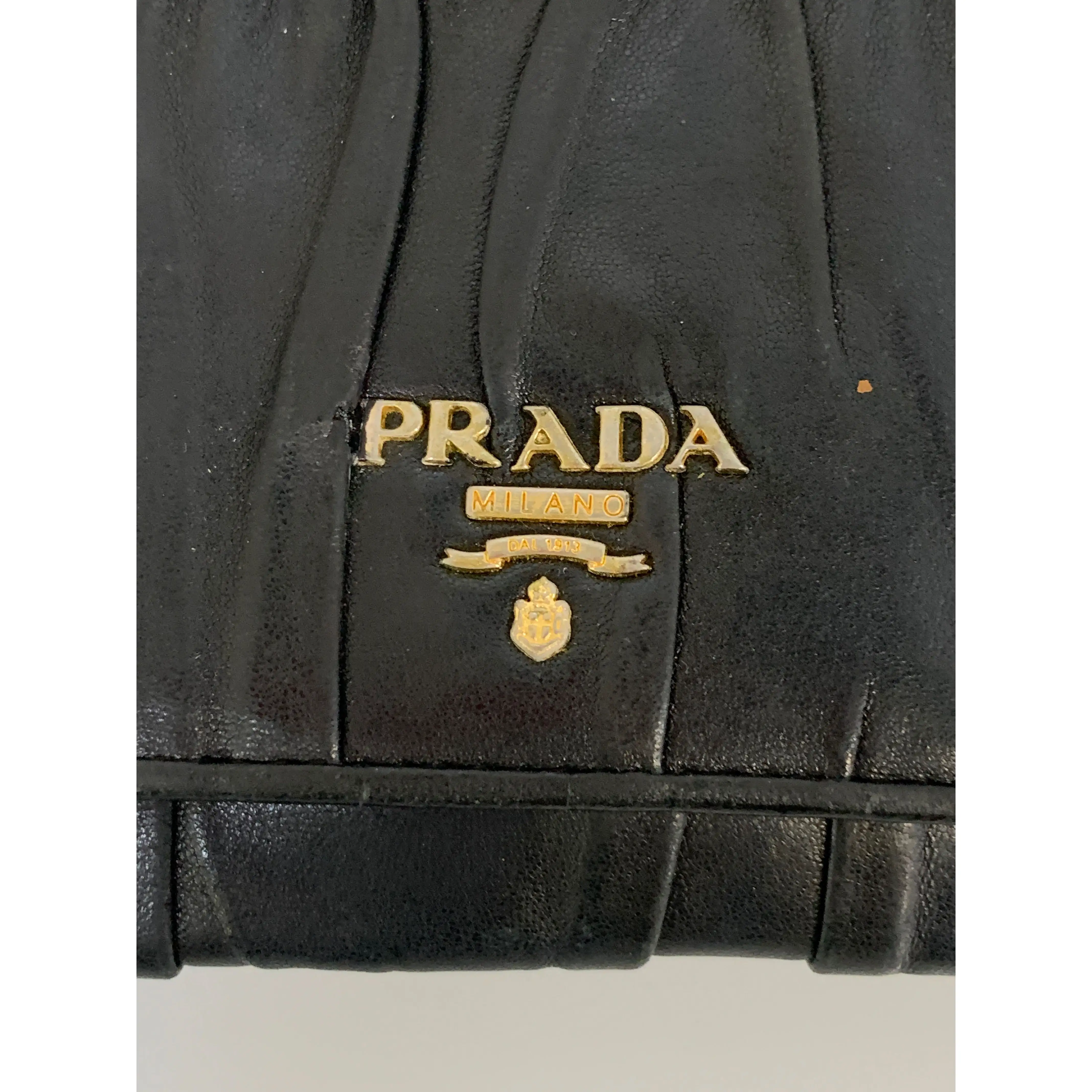 #PRADA/Long Wallet/BLK/Leather/1M1132