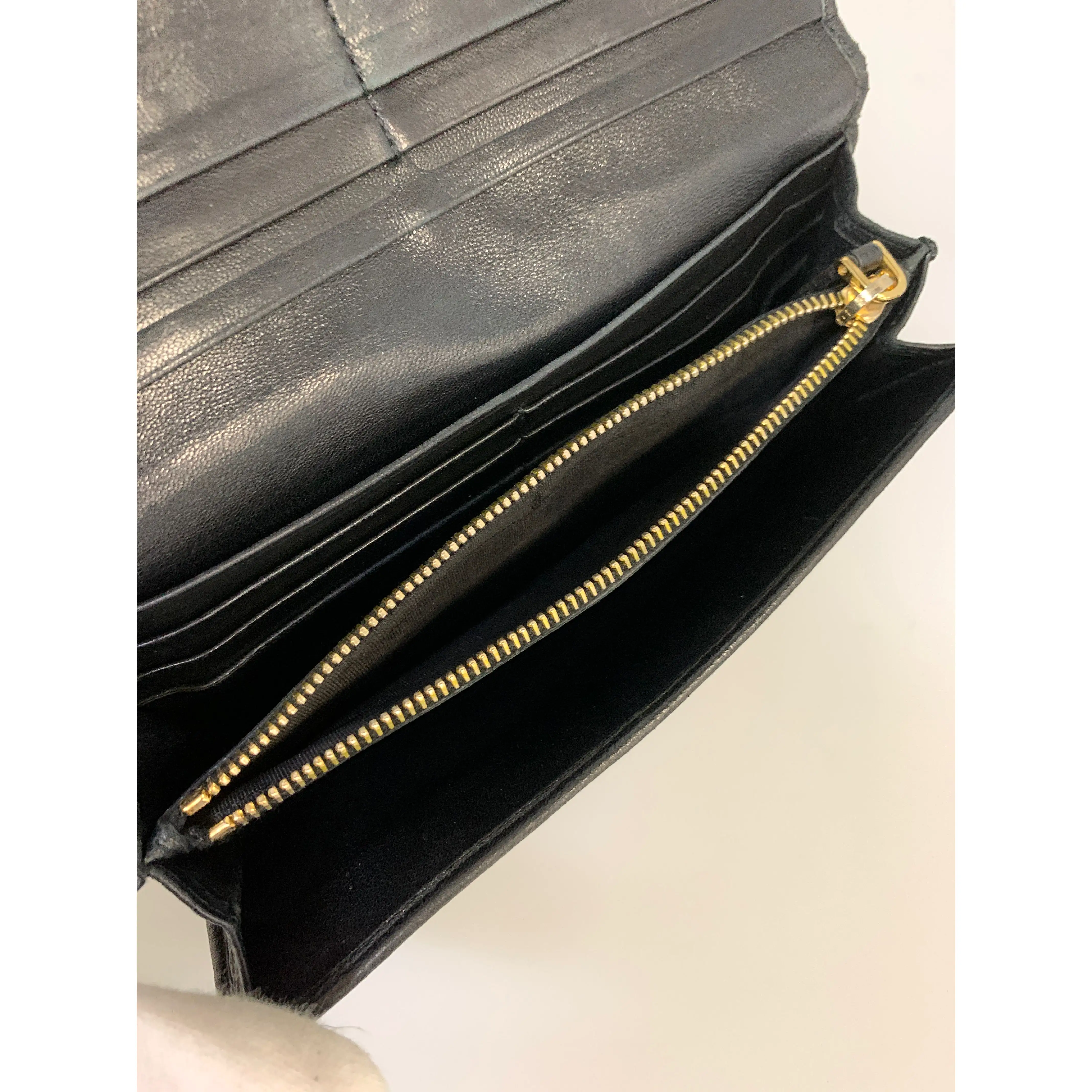 #PRADA/Long Wallet/BLK/Leather/1M1132