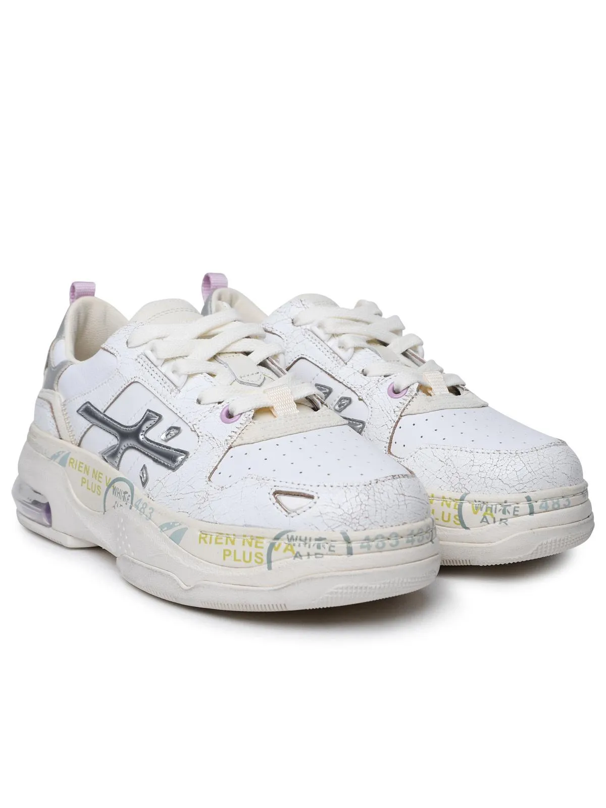 Premiata    Premiata 'Draked' White Lear Sneakers