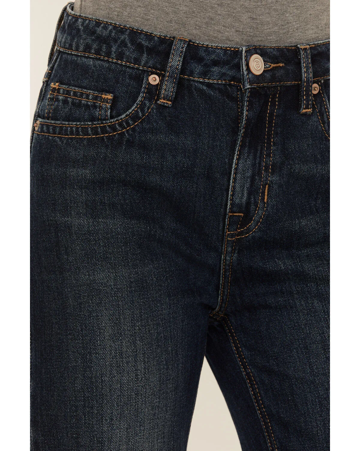 Product Name:  Rock & Roll Denim Women's Desperado Dark Wash High Rise Star Yoke Bootcut Jeans