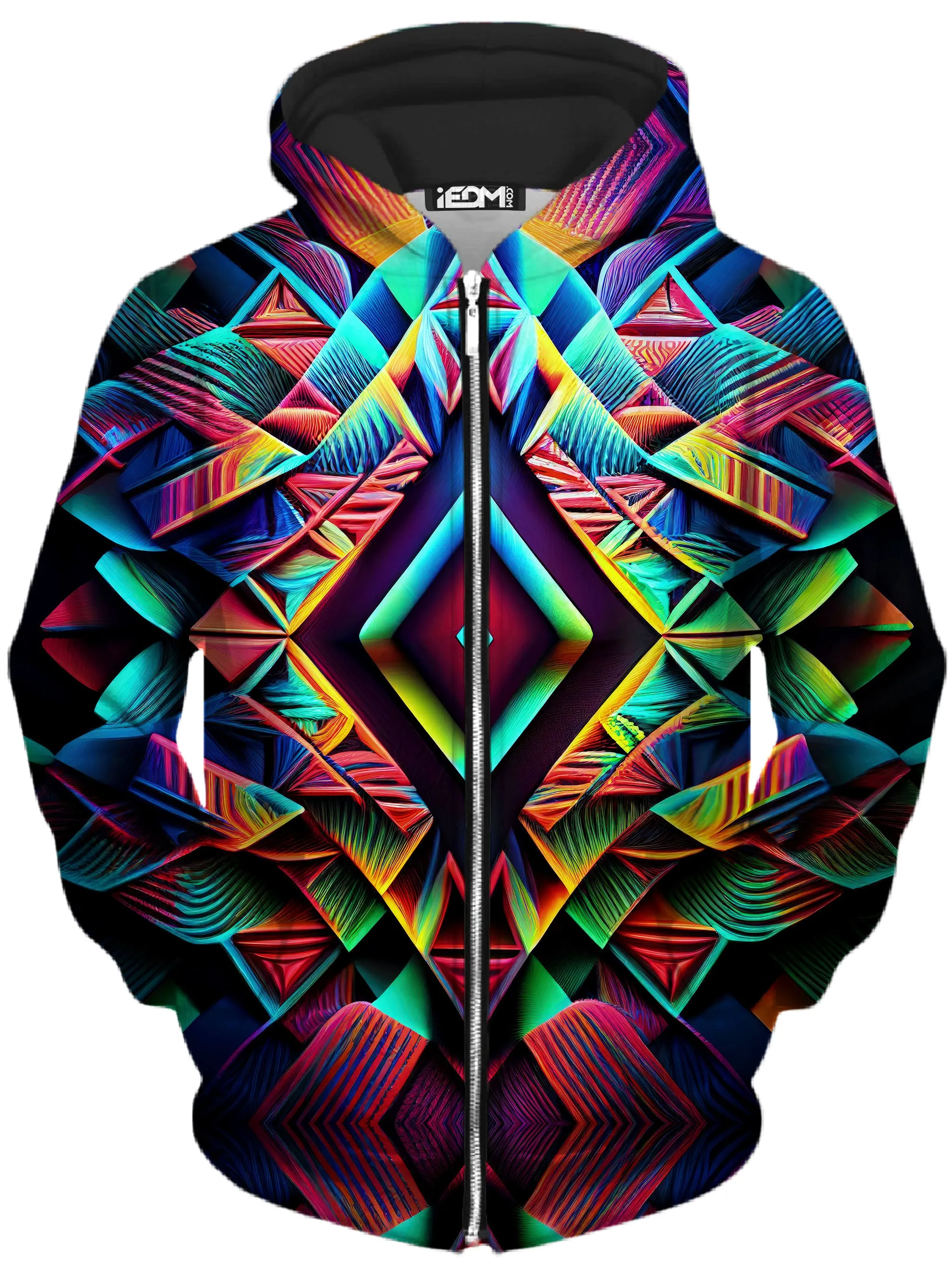 Psychedelic Tribal Zip-Up Hoodie and Leggings Combo