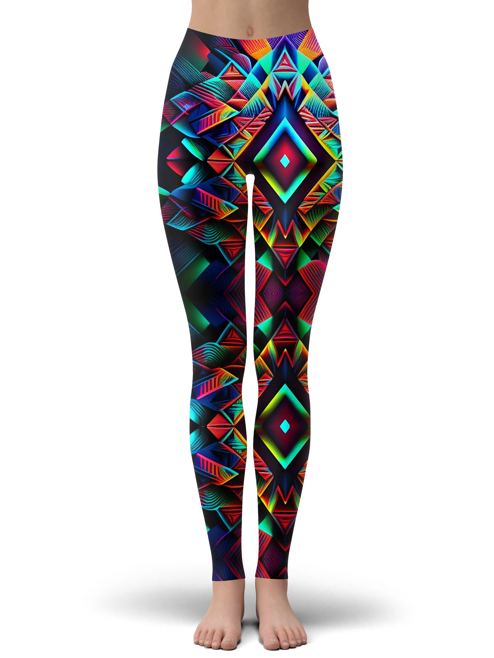 Psychedelic Tribal Zip-Up Hoodie and Leggings Combo