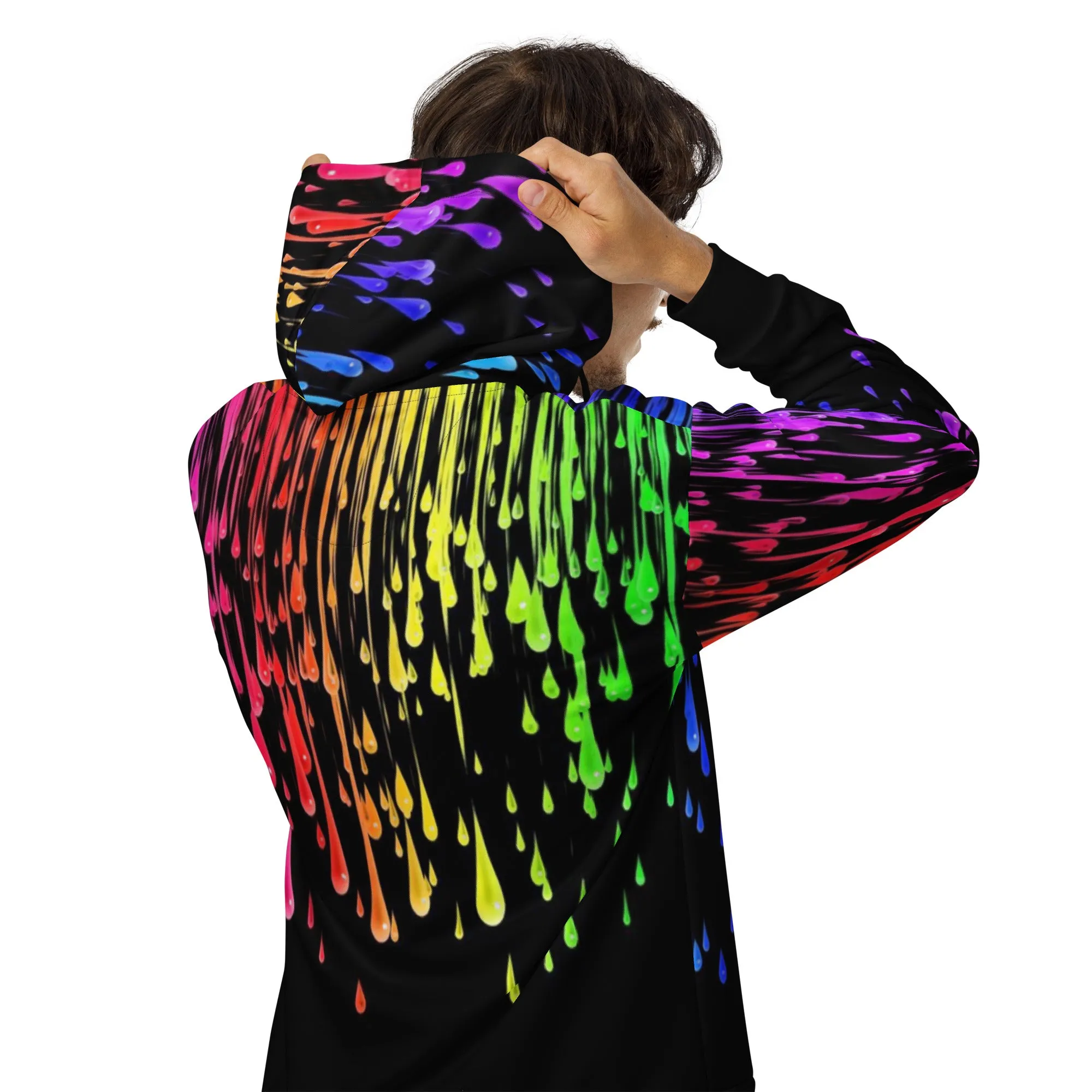 Rainbow Drip Unisex Zip Hoodie