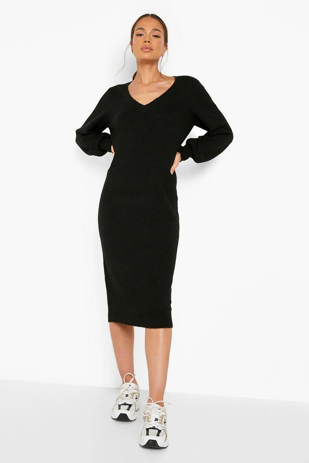 Recycled Premium Super Soft Knit Sweater Dress