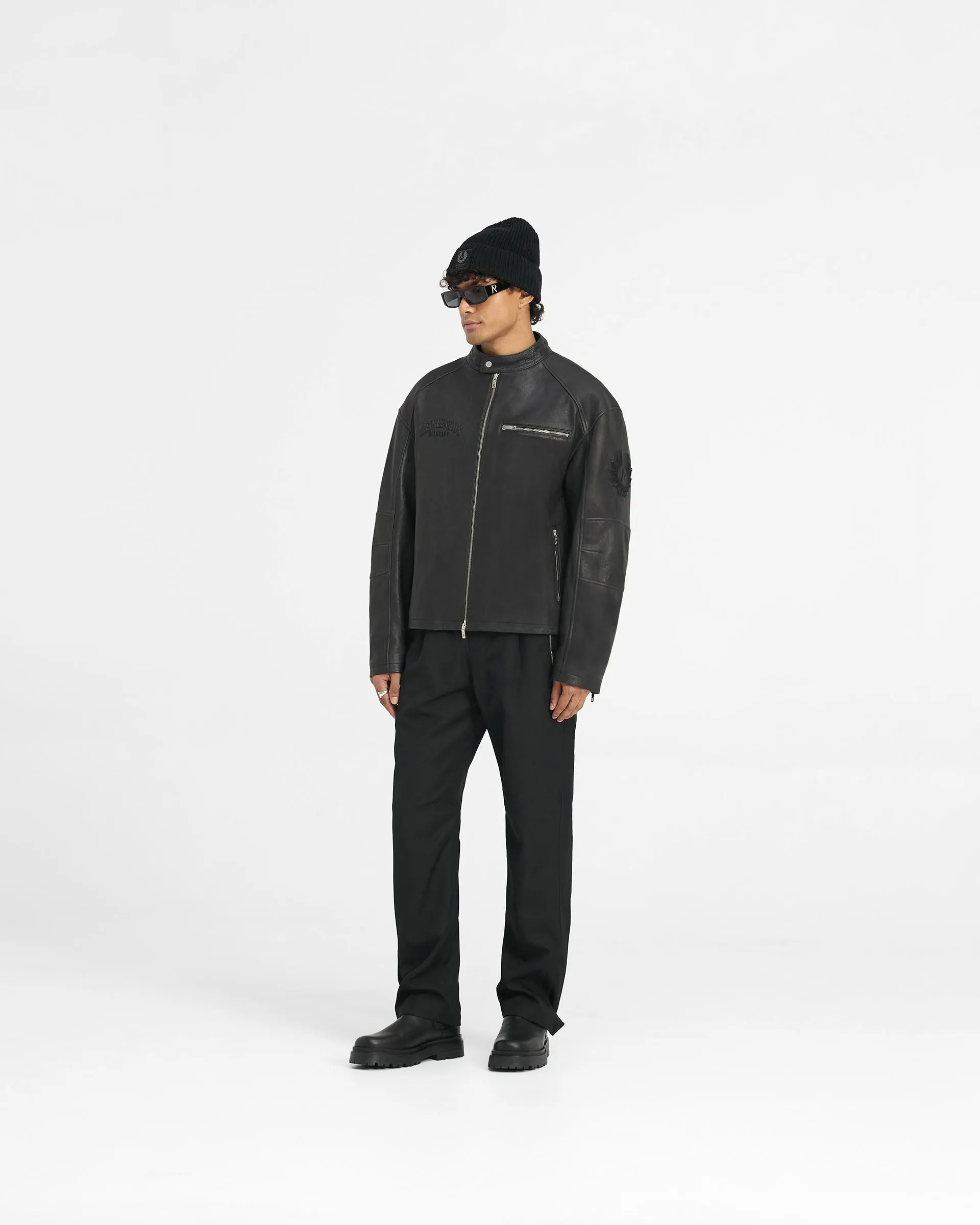 Represent X Belstaff Race Leather Jacket - Black