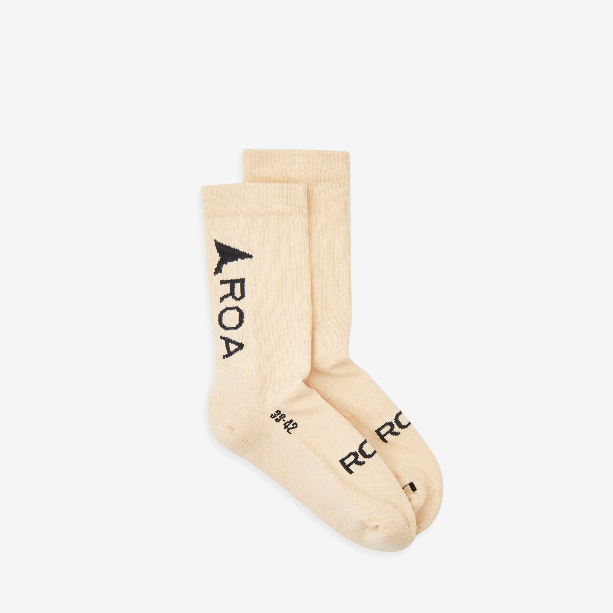 ROA Logo Socks Beige