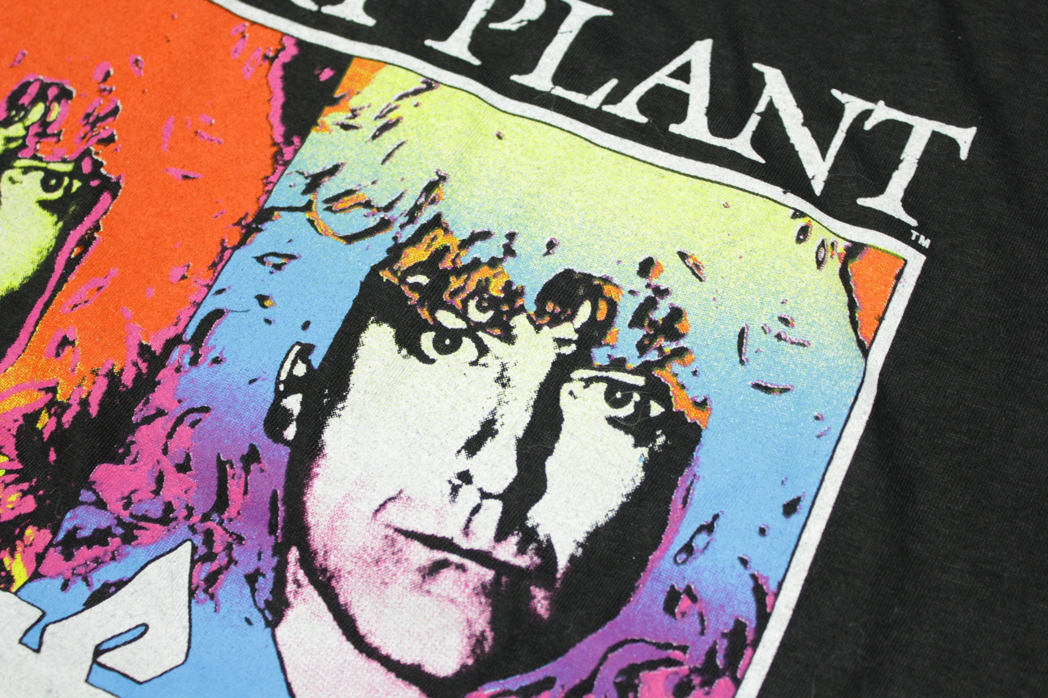 Robert Plant Led Zeppelin Manic Nirvana 1990 Vintage Tour T-Shirt