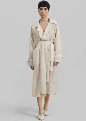 Sal Trench Coat - Ivory