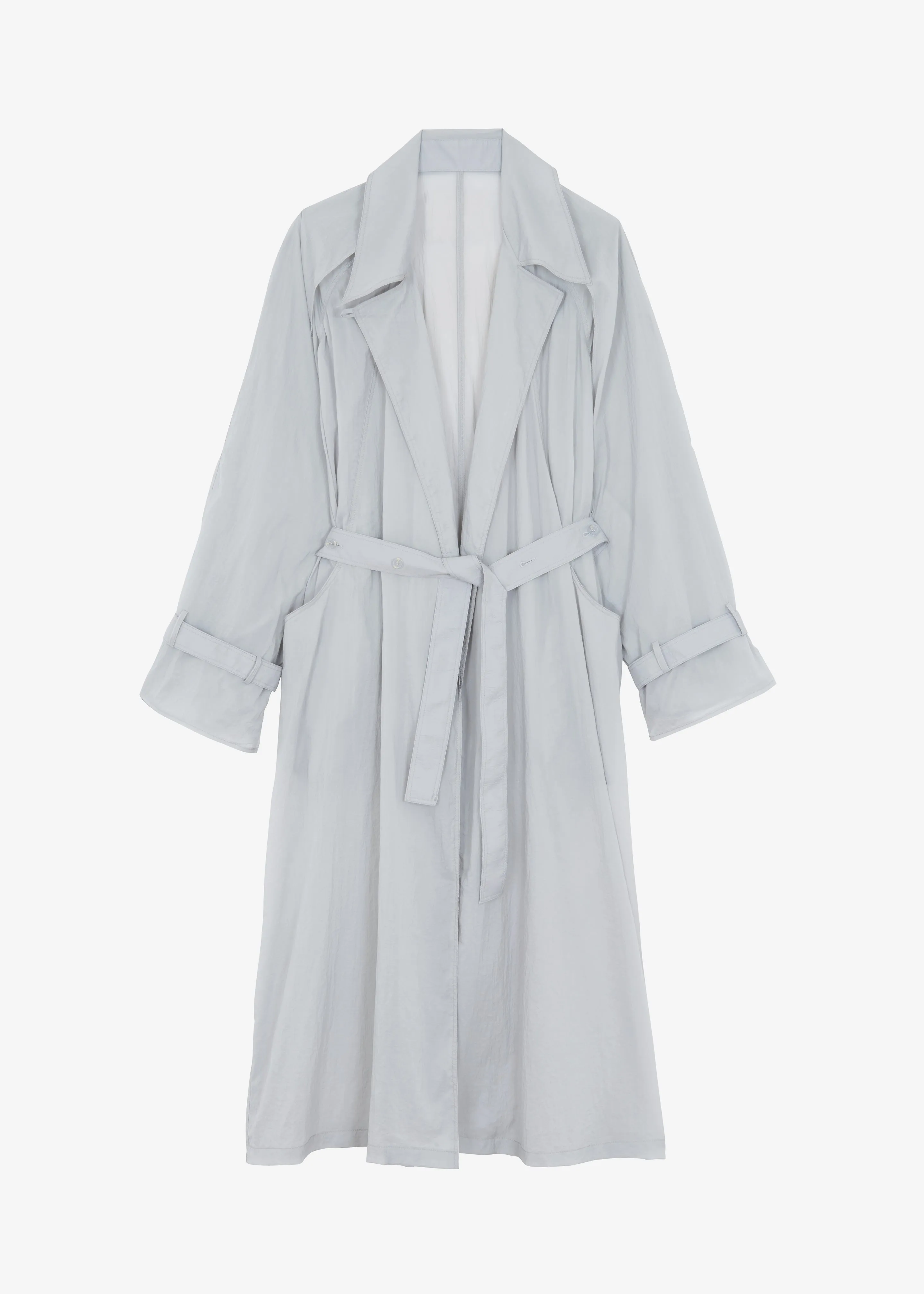 Sal Trench Coat - Light Grey