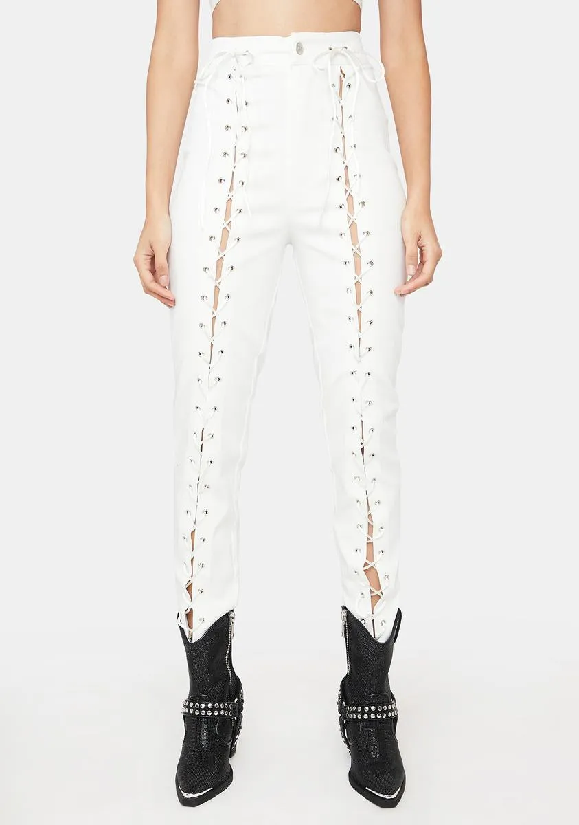 Salty Reach My Level Lace Up Jeans-