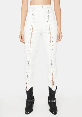 Salty Reach My Level Lace Up Jeans-