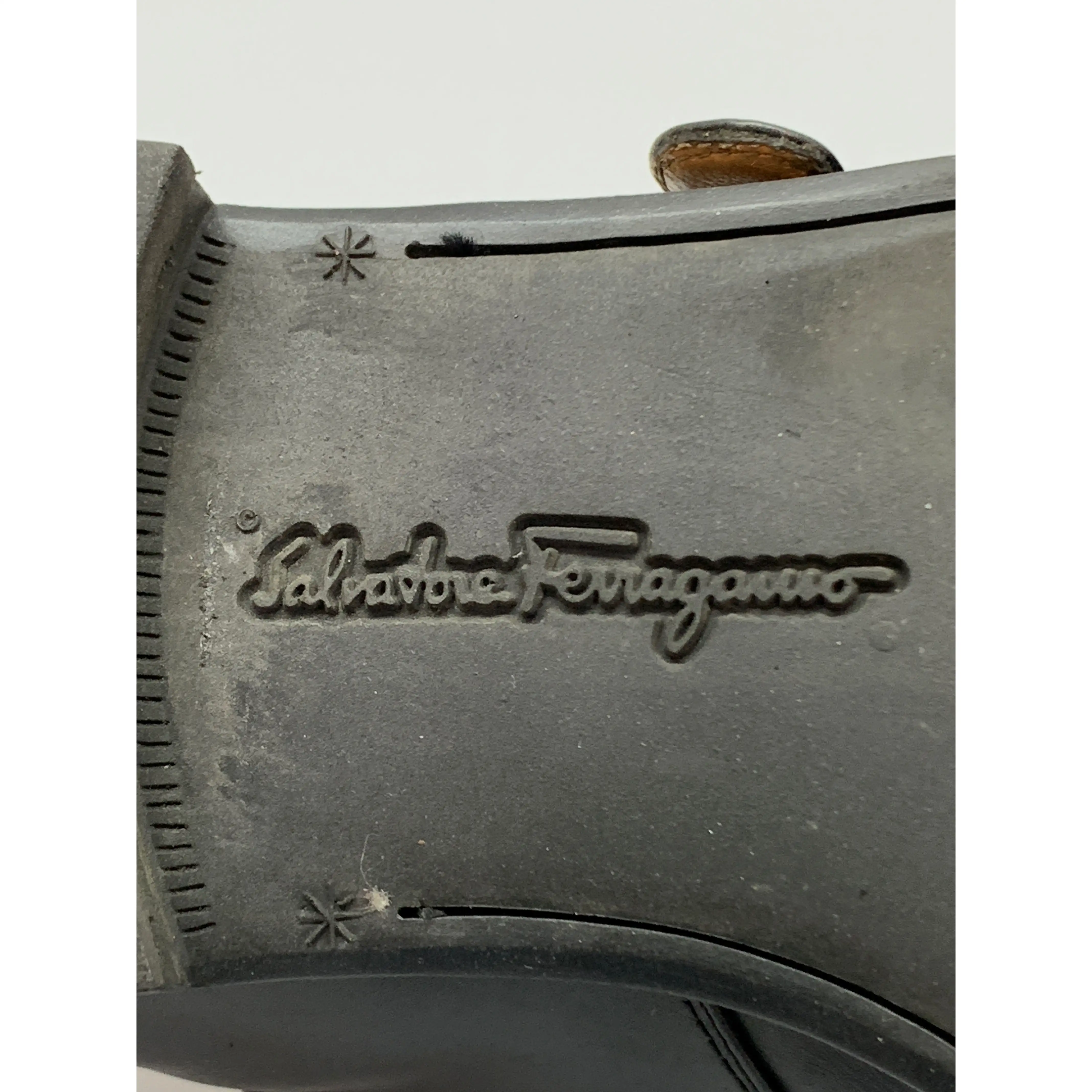 #Salvatore Ferragamo/Dress Shoes/US9.5/BLK/Leather