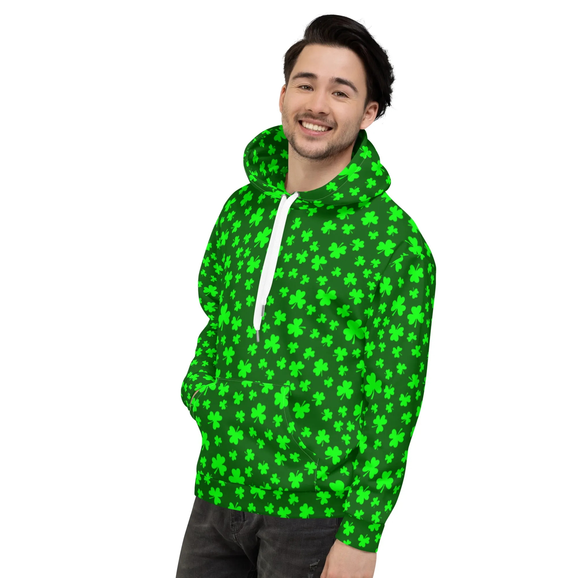 Shamrock Print Unisex Hoodie