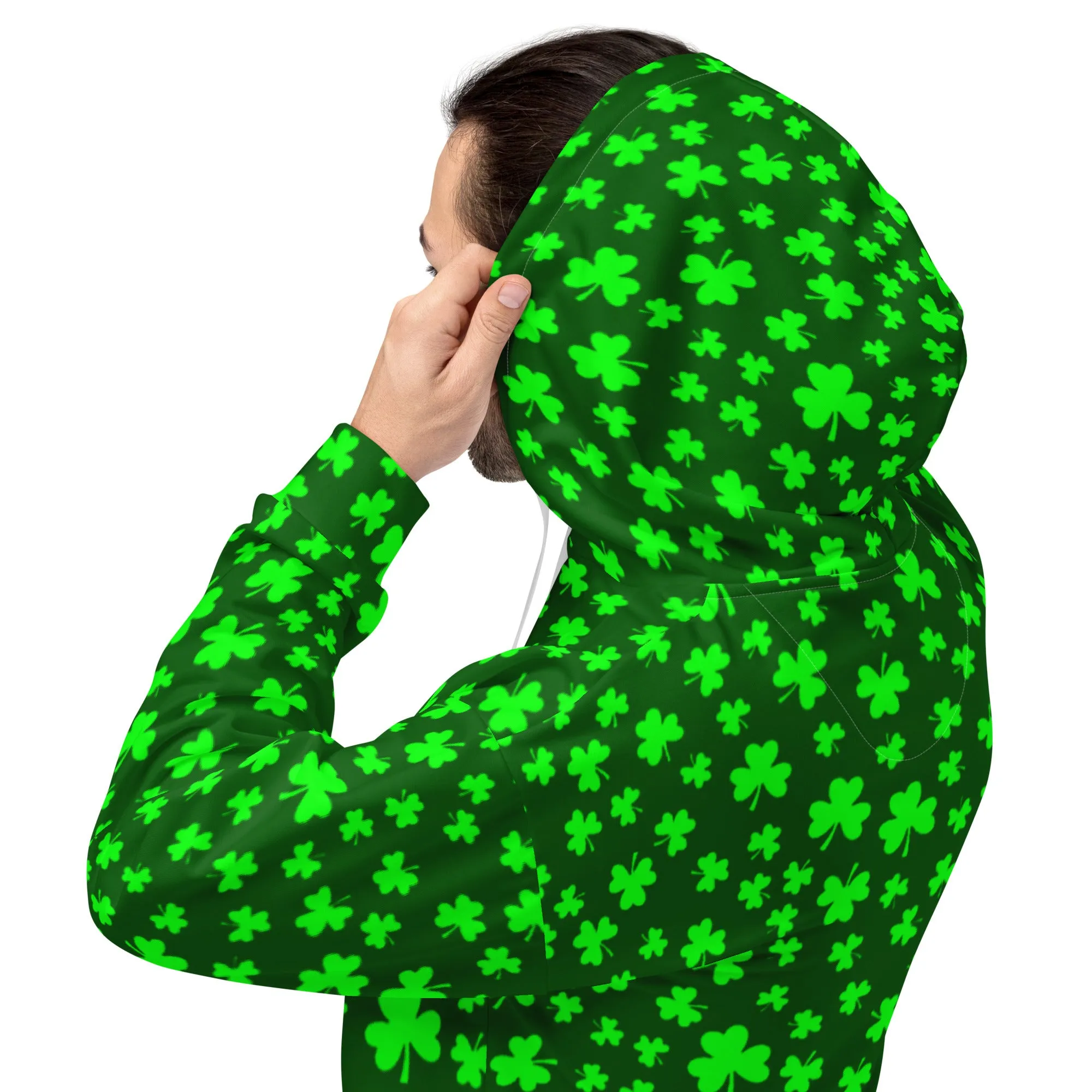 Shamrock Print Unisex Hoodie