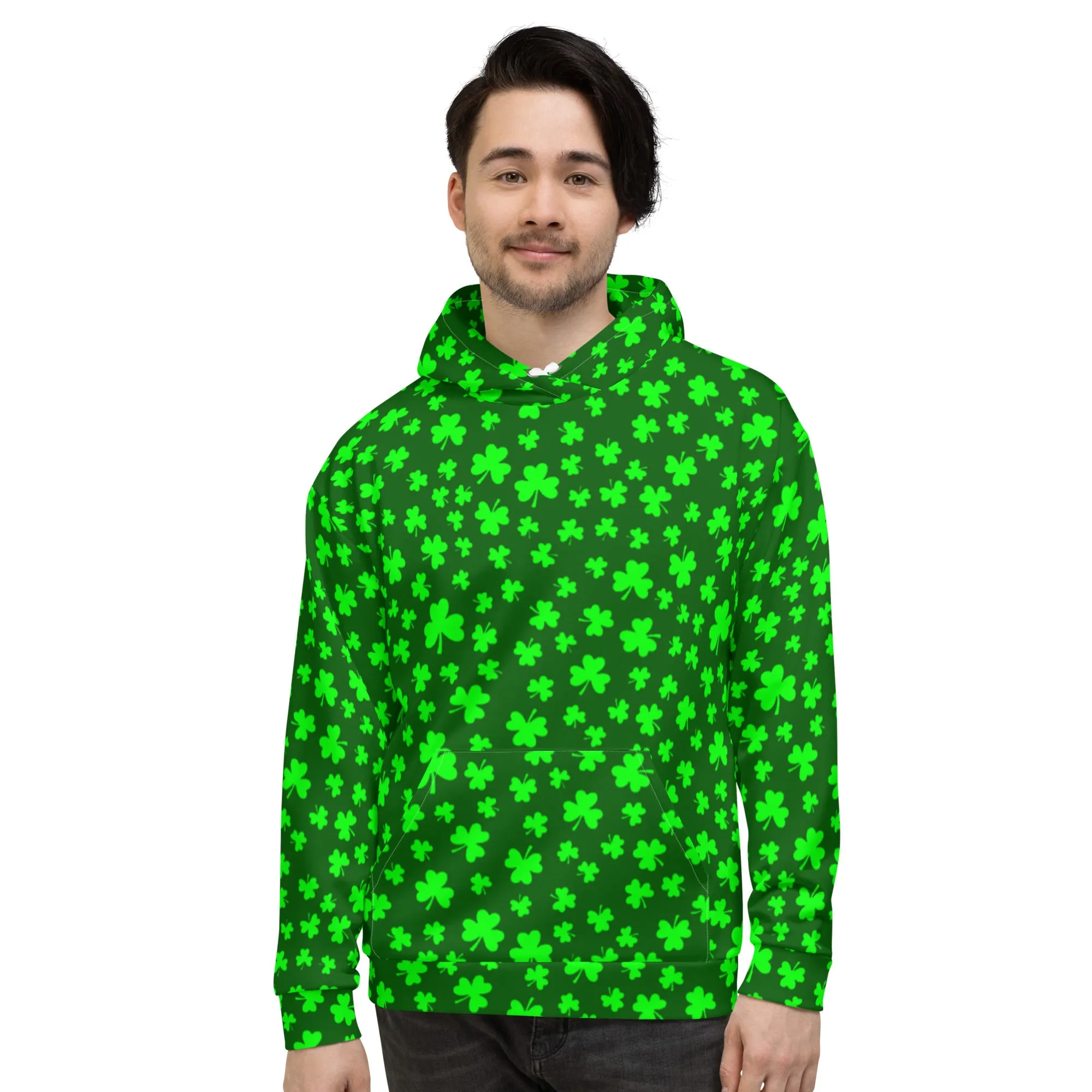 Shamrock Print Unisex Hoodie