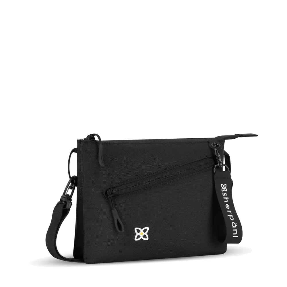 Sherpani Zoom Dual Pouch Crossbody Bag in Raven Black