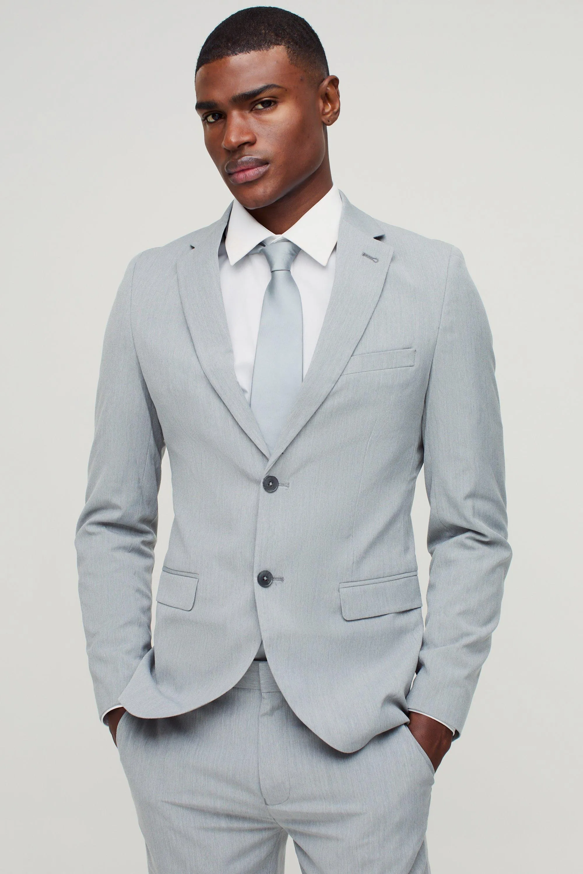 Skinny Single Breasted Suit Jacket