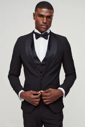 Skinny Tuxedo Single Breasted Suit Jacket