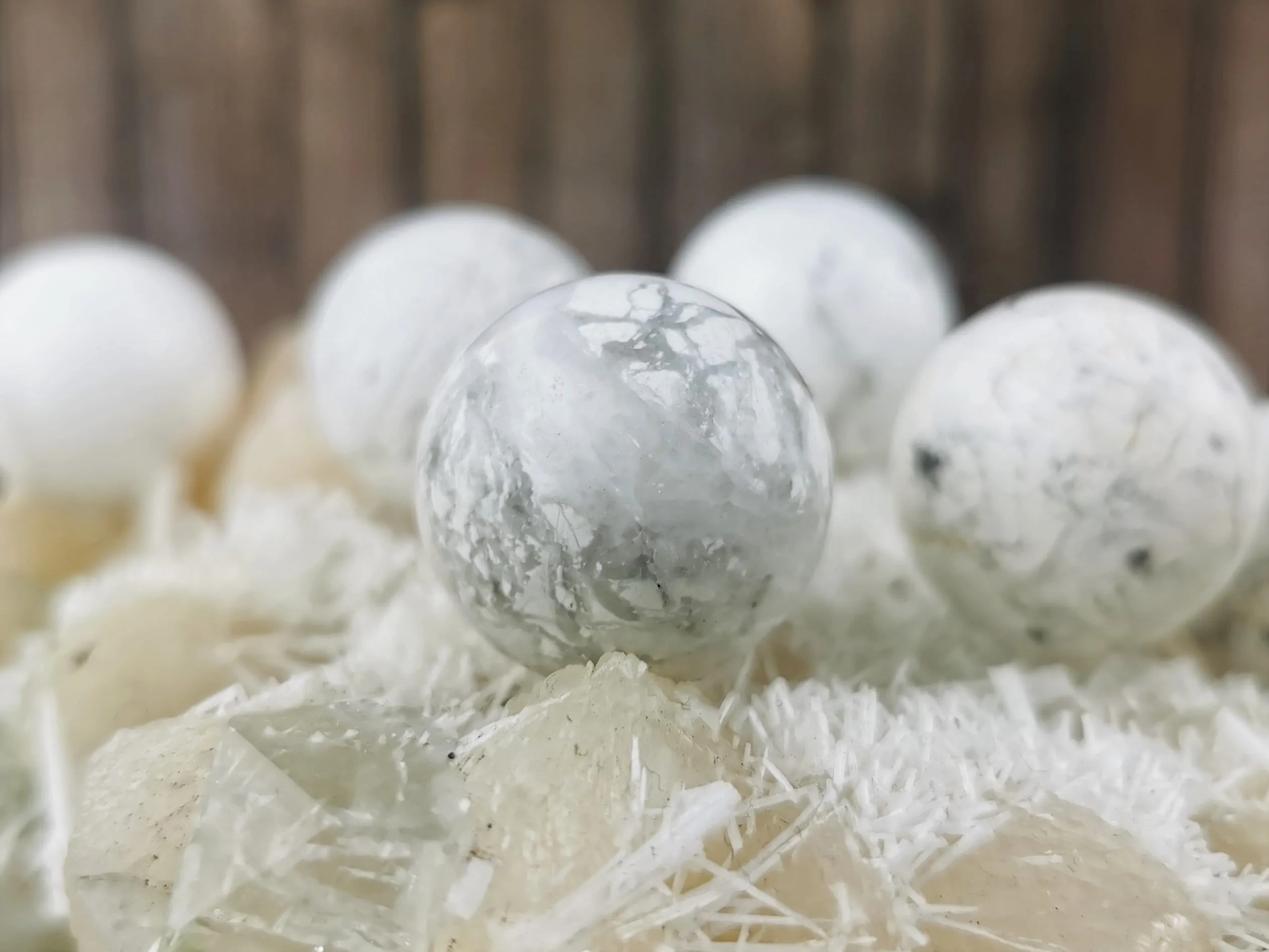 Small White Howlite Spheres